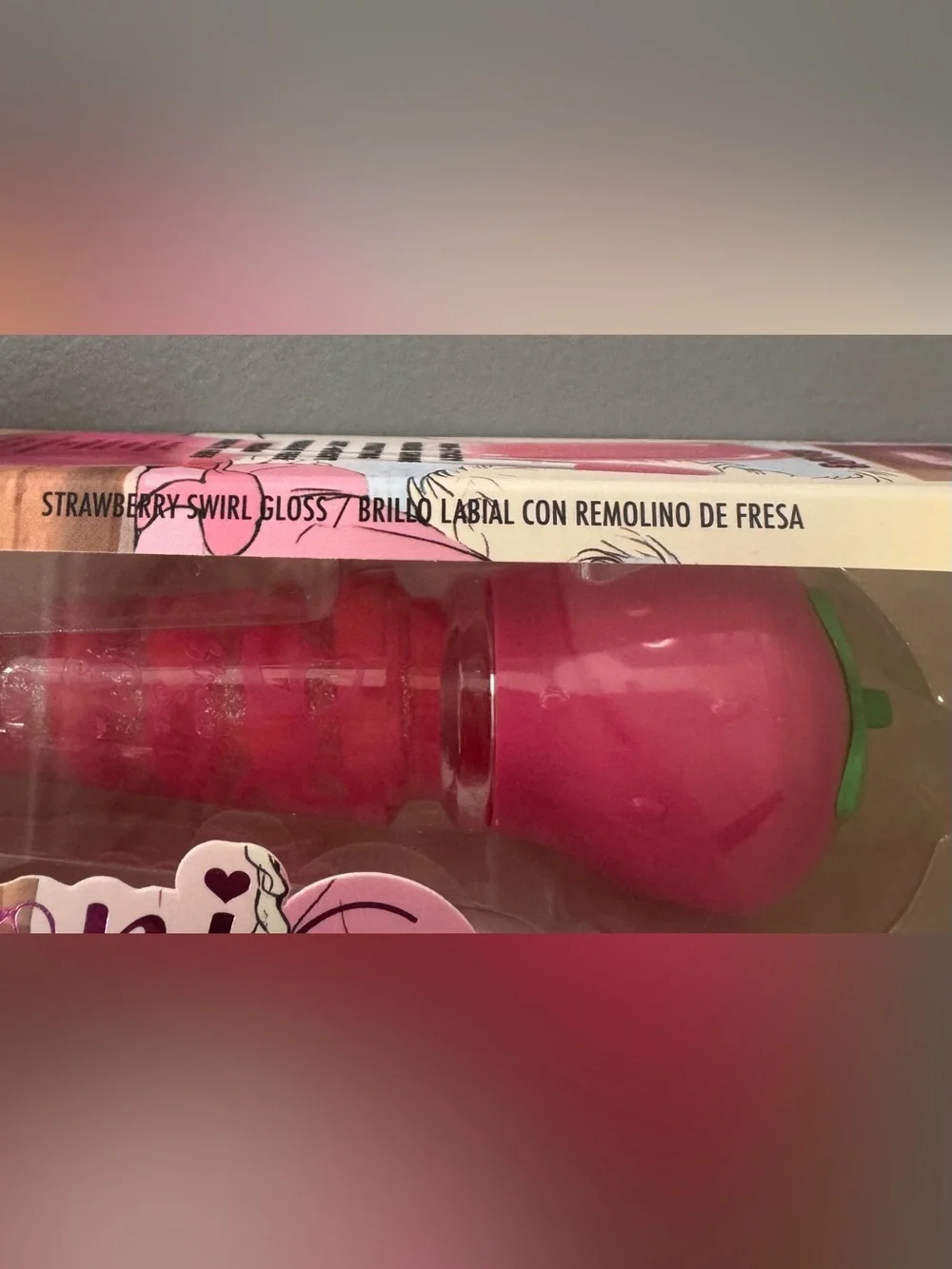 Ioni Strawberry shape Swirl Gloss Grape Lip Gloss — Pink